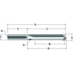 24030S-150L Spade Blade Holder - Straight Flute- Series 3 - Americas Industrial Supply