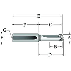 22030S-125L Spade Blade Holder - Straight Flute- Series 3 - Americas Industrial Supply