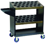 Tool Storage Cart - Holds 52 Pcs. HSK100A Tools - Brown - Americas Industrial Supply