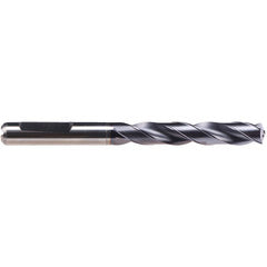 #12 Dia. × 6 mm Shank × 44 mm Flute Length × 82 mm OAL, 140°, TiAlN-TA14, 2 Flute, Coolant Thru, HE Solid Carbide Drill - Americas Industrial Supply