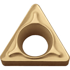 TBMT 1211 DP PV720, 1/64″ Corner Radius, 1/16″ Thick, 5/32″ Inscribed Circle, TiCN (MEGACOAT NANO), Triangle, Turning Indexable Insert - Exact Industrial Supply