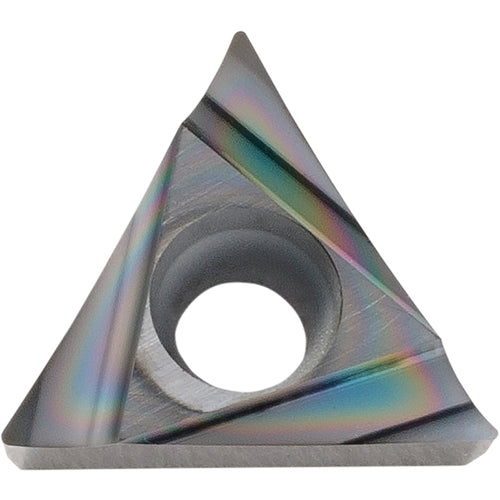 TCGT 222 A3 PDL010, 1/32″ Corner Radius, 1/8″ Thick, 1/4″ Inscribed Circle, C, 60 Degree Triangle, Turning Indexable Insert