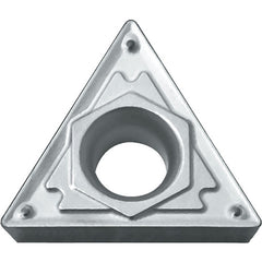 TCMT 2152 HQ TN60, 1/32″ Corner Radius, 3/32″ Thick, 1/4″ Inscribed Circle, TiCN/NbC, Triangle, Turning Indexable Insert - Exact Industrial Supply