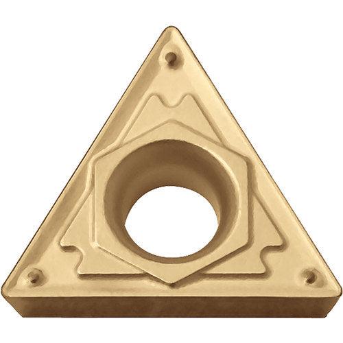 TCMT 3251 HQ CA510, 1/64″ Corner Radius, 5/32″ Thick, 3/8″ Inscribed Circle, TiCnulll2O3/TiN, Triangle, Turning Indexable Insert