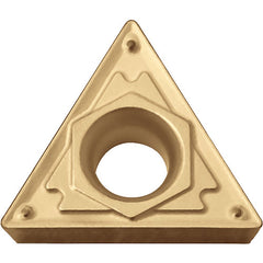 TCMT 18151 HQ PV720, 1/64″ Corner Radius, 3/32″ Thick, 7/32″ Inscribed Circle, TiCN (MEGACOAT NANO), Triangle, Turning Indexable Insert - Exact Industrial Supply