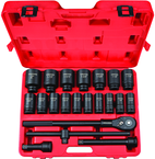 Tekton 22-Pc. 3/4" Dr Deep Impact Socket Set (Sae) - Americas Industrial Supply