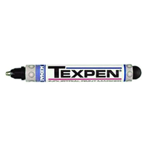 Texpen Medium Marker - Stainless Steel Ball Tip - Black - Americas Industrial Supply