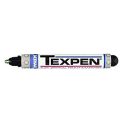 Texpen Medium Marker - Stainless Steel Ball Tip - Black - Americas Industrial Supply