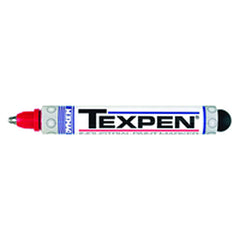 Texpen Medium Marker - Stainless Steel Ball Tip - Red - Americas Industrial Supply