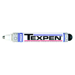 Texpen Medium Marker - Stainless Steel Ball Tip - White - Americas Industrial Supply