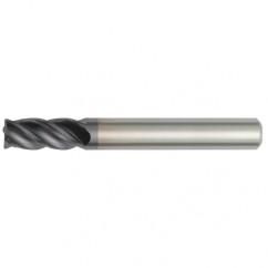 1/2x1/2x3x5 .030R 4FL Carbide End Mill-Round Shank-TiAlN - Americas Industrial Supply
