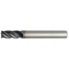 1/2x1/2x3x5 .030R 4FL Carbide End Mill-Round Shank-TiAlN - Americas Industrial Supply