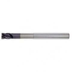 3/8x3/8x1/2x1-7/8x4 .030R 4FL Carbide End Mill-Round Shank-TiAlN - Americas Industrial Supply