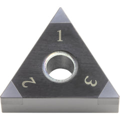 TNGA 333 MET KBN525, 3/64″ Corner Radius, 3/16″ Thick, 3/8″ Inscribed Circle, Triangle, Turning Indexable Insert - Exact Industrial Supply