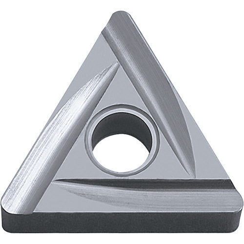 TNGG 431 C TN60, 1/64″ Corner Radius, 3/16″ Thick, 1/2″ Inscribed Circle, TiCN/NbC, Triangle, Turning Indexable Insert - Exact Industrial Supply