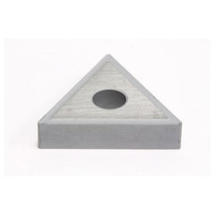 TNMG432ENZ/FNZ G10E, 0.031″ Corner Radius, 3/16″ Thick, 1/2″ Inscribed Circle, Uncoated, 60 Degree Triangle, Turning Insert - Exact Industrial Supply
