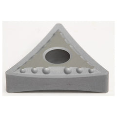 TNMG432EUP G10E, 0.031″ Corner Radius, 3/16″ Thick, 1/2″ Inscribed Circle, Uncoated, 60 Degree Triangle, Turning Insert - Exact Industrial Supply