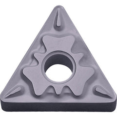 TNMG 332 HQ PV7025, 1/32″ Corner Radius, 3/16″ Thick, 3/8″ Inscribed Circle, TiCN (MEGACOAT), Triangle, Turning Indexable Insert - Exact Industrial Supply