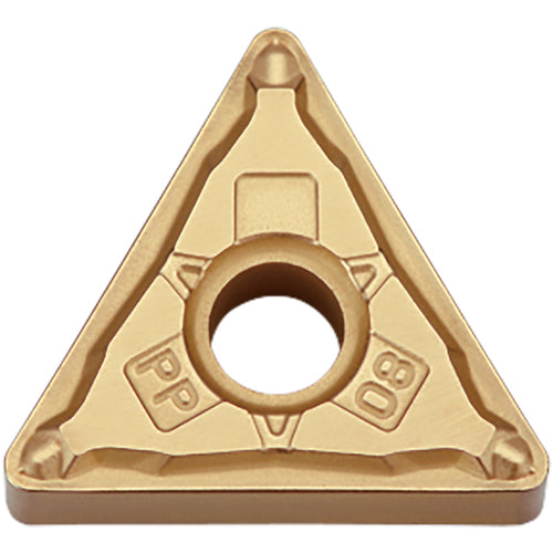 TNMG 333 PP CCX, 3/64″ Corner Radius, 3/16″ Thick, 3/8″ Inscribed Circle,  TiCl2O3/Tin, 60 Degree Triangle, Turning Indexable Insert