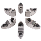 Hard Top Jaws for Scroll Chuck 12" 6-Jaw 6 Pc Set - Americas Industrial Supply