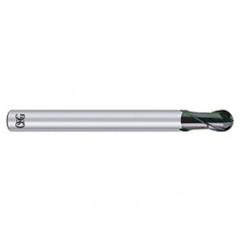 4mm Dia. - 75mm OAL - Carbide - Ball End HP End Mill-2 FL - Americas Industrial Supply