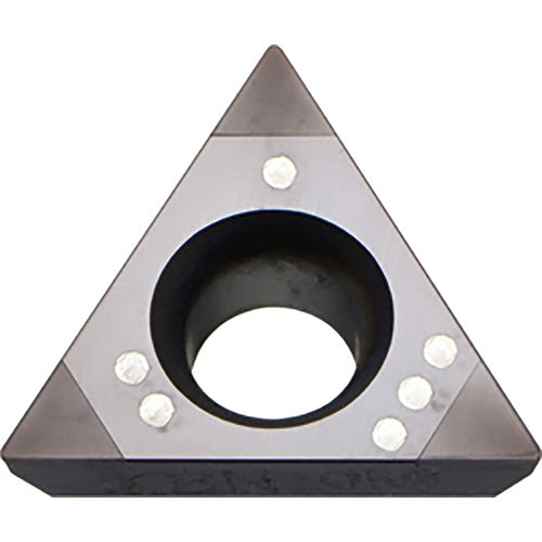 TPGB 322 MET KBN25M, 1/32″ Corner Radius, 1/8″ Thick, 3/8″ Inscribed Circle, MEGACOAT, Triangle, Turning Indexable Insert - Exact Industrial Supply