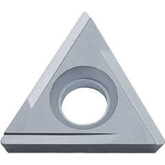 TPGH 221 Hard Steel KW10, 1/64″ Corner Radius, 1/8″ Thick, 1/4″ Inscribed Circle, WC/Co, Triangle, Turning Indexable Insert - Exact Industrial Supply