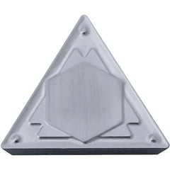 TPMR 222 HQ TN60, 1/32″ Corner Radius, 1/8″ Thick, 1/4″ Inscribed Circle, TiCN/NbC, Triangle, Turning Indexable Insert - Exact Industrial Supply