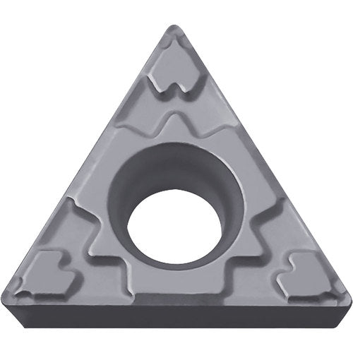 TPMT 321 GP TN60, 1/64″ Corner Radius, 1/8″ Thick, 3/8″ Inscribed Circle, TiCN/NbC, Triangle, Turning Indexable Insert - Exact Industrial Supply