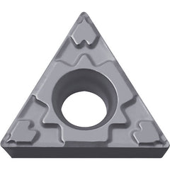 TPMT 321 GP TN60, 1/64″ Corner Radius, 1/8″ Thick, 3/8″ Inscribed Circle, TiCN/NbC, Triangle, Turning Indexable Insert - Exact Industrial Supply