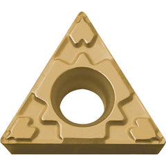 TPMT 221 GP PV720, 1/64″ Corner Radius, 1/8″ Thick, 1/4″ Inscribed Circle, TiCN (MEGACOAT NANO), Triangle, Turning Indexable Insert - Exact Industrial Supply