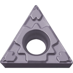 TPMT 18151 GP PV7025, 1/64″ Corner Radius, 3/32″ Thick, 7/32″ Inscribed Circle, TiCN (MEGACOAT), Triangle, Turning Indexable Insert - Exact Industrial Supply