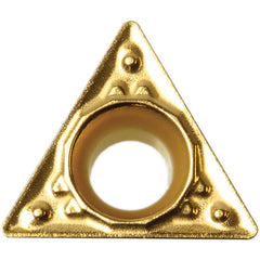 TPMT 321 HQ CA6515, 1/64″ Corner Radius, 1/8″ Thick, 3/8″ Inscribed Circle, TiCnulll2O3/TiN, Triangle, Turning Indexable Insert - Exact Industrial Supply