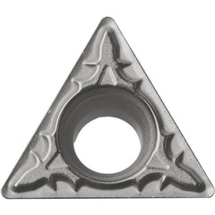 TPMT 18151 XP TN610, 1/64″ Corner Radius, 3/32″ Thick, 7/32″ Inscribed Circle, TiCN, Triangle, Turning Indexable Insert - Exact Industrial Supply