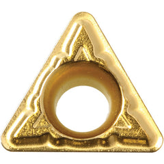 TPMT 321 XQ PV730, 1/64″ Corner Radius, 1/8″ Thick, 3/8″ Inscribed Circle, TiAlN/TiN, 60 Degree Triangle, Turning Indexable Insert