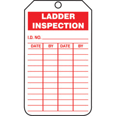 Ladder Status Tag, Ladder Inspection, 25/Pk, Cardstock - Americas Industrial Supply