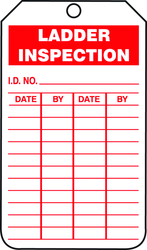 Ladder Status Tag, Ladder Inspection, 25/Pk, Plastic - Americas Industrial Supply