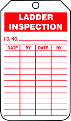 Ladder Status Tag, Ladder Inspection, 25/Pk, Plastic - Americas Industrial Supply