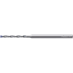 ‎7/64″ Dia. × 0.118″ Shank × 1-17/64″ Flute Length × 2-51/64″ OAL, 140°, 2xD Flute, Coolant Thru, DIN 6535 HA, Round Solid Carbide Drill A6489AMP-7/64IN - Exact Industrial Supply