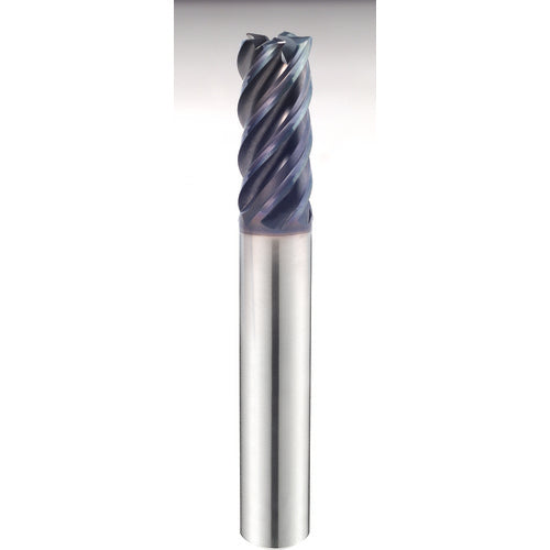 5/8″ × 5/8″ × 2 1/2″ × 5″ 5 Flute 0.1250″ C/R Carbide End Mill-Plain Shank - Y-Coating - Exact Industrial Supply