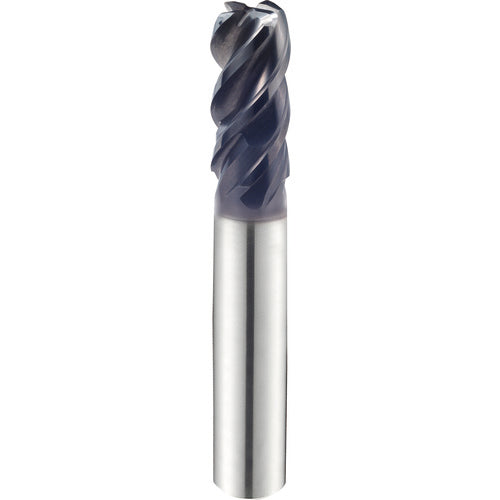 3/4″ × 3/4″ × 3 1/4″ × 6″ 4 Flute 0.0600'' C/R Carbide End Mill-Plain Shank - Y-Coating - Exact Industrial Supply