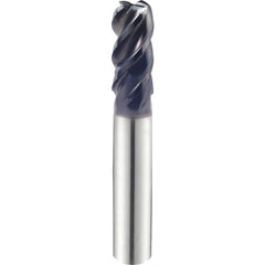 1″ × 1″ × 3″ × 6″ 4 Flute 0.2500″ C/R Carbide End Mill-Plain Shank - Y-Coating