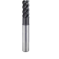 1/2″ × 1/2″ × 5/8″ × 6″ 5 Flute Square End Carbide End Mill-Plain Shank - Y-Coating