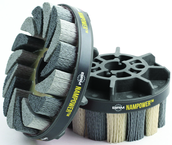 150mm x 18mm - 320 Grit - Nampower™ Nylon Abrasive Turbine Brush - Americas Industrial Supply