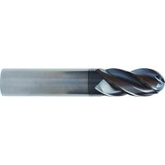 1/2x1/2x1-1/4x3 4 Flute Ball Nose TuffCut® XT HP End Mill ALtima® Blaze Coated - Americas Industrial Supply