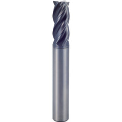 11/32″ × 3/8″ × 13/16″ × 2 1/2″ 4 Flute Square End Carbide End Mill-Plain Shank - Y-Coating - Exact Industrial Supply