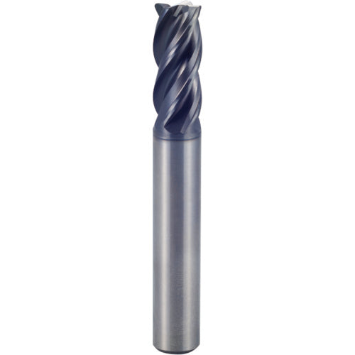 3/4″ × 3/4″ × 1 1/2″ × 4″ 4 Flute 0.1900″ C/R Carbide End Mill-Plain Shank - Y-Coating - Exact Industrial Supply
