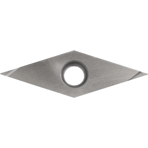 VBGT 2202 F KW10, 0.0039″ Corner Radius, 1/8″ Thick, 1/4″ Inscribed Circle, WC/Co, Diamond, Turning Indexable Insert - Exact Industrial Supply
