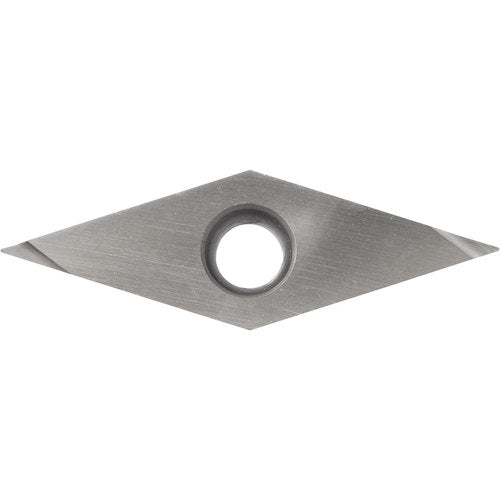 VBGT 2202 F KW10, 0.0039″ Corner Radius, 1/8″ Thick, 1/4″ Inscribed Circle, WC/Co, Diamond, Turning Indexable Insert - Exact Industrial Supply