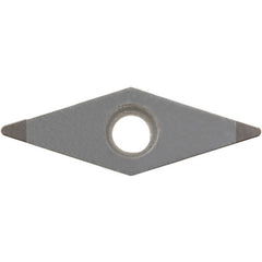 VBGW 221 MET KBN10M, 1/64″ Corner Radius, 1/8″ Thick, 1/4″ Inscribed Circle, MEGACOAT, Diamond, Turning Indexable Insert - Exact Industrial Supply